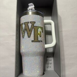WF Glitter Rhinestone Tumbler with Handle